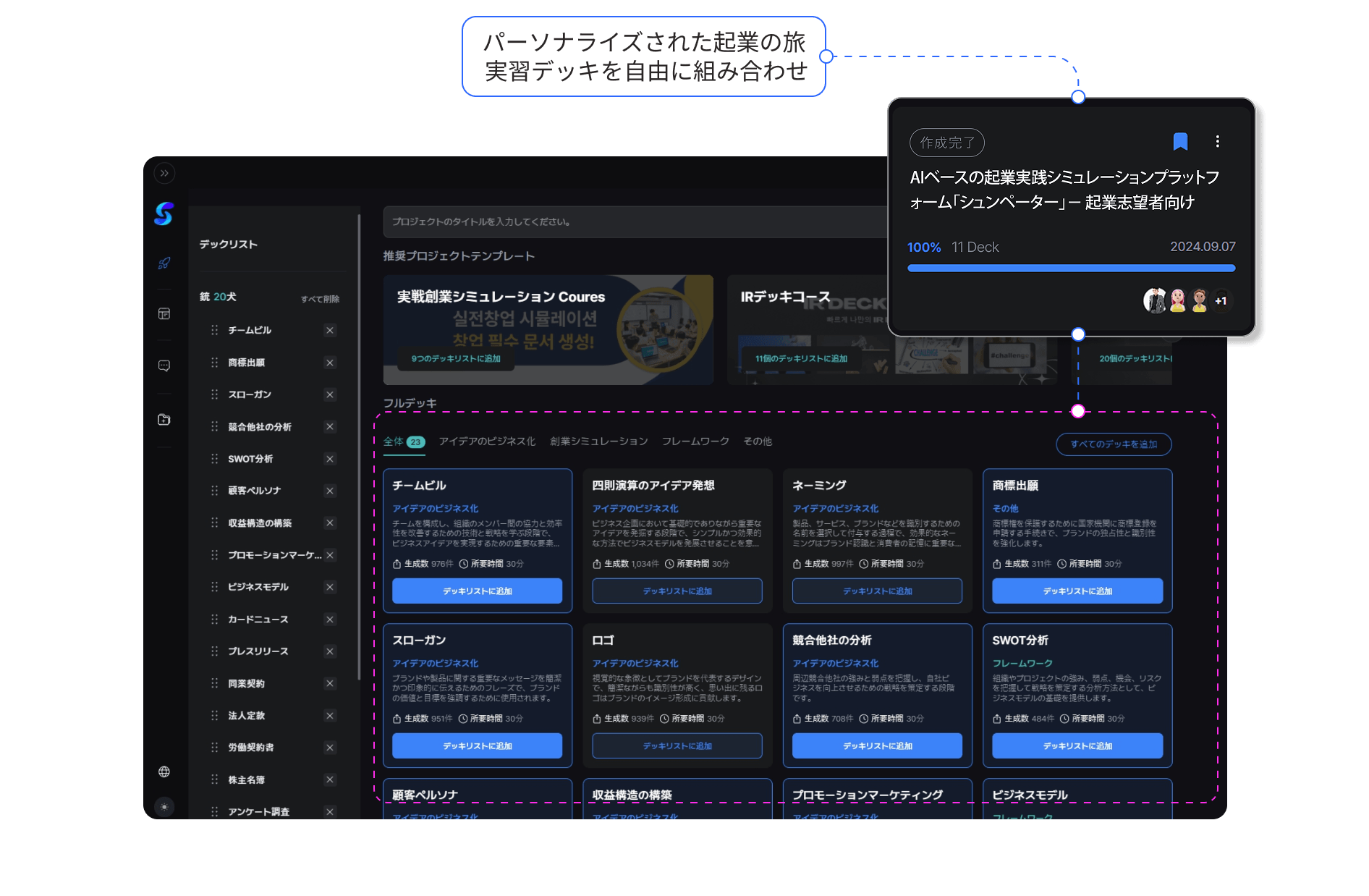 Top detail interface
