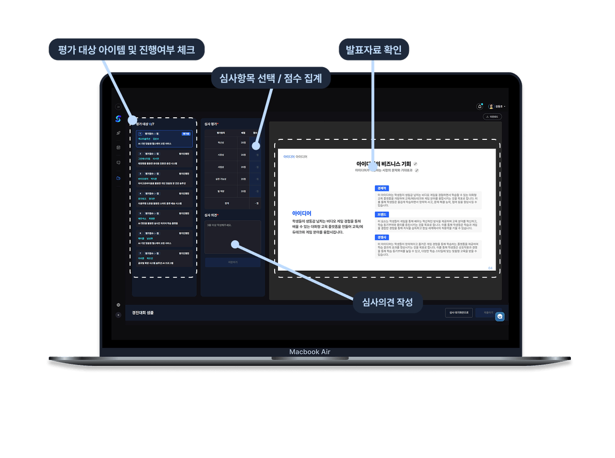 경진대회 심사 솔루션 ‘슘페터EV’